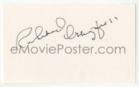 3y0665 RICHARD DREYFUSS signed 3x5 index card 1980s it can be framed & displayed with a repro!