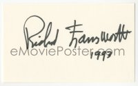 3y0666 RICHARD FARNSWORTH signed 3x5 index card 1993 it can be framed & displayed with a repro!
