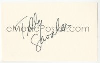 3y0678 TELLY SAVALAS signed 3x5 index card 1980s it can be framed & displayed with a repro!