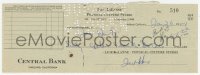 3y0418 JACK LALANNE canceled check 1954 he paid $60.72 to someone named Jay Hart!