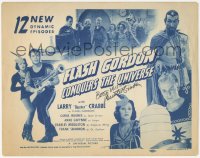 3y0188 FLASH GORDON CONQUERS THE UNIVERSE signed TC R1940s by Buster Crabbe sci-fi serial!