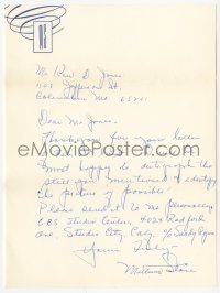 3y0433 MILBURN STONE signed letter 1966 telling author Ken Jones about the still he sent him!