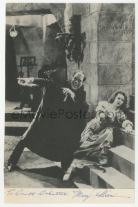 3y0504 MARY PHILBIN signed book page 1980s great scene with Lon Chaney in Phantom of the Opera!