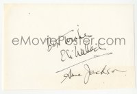 3y0477 ELI WALLACH/ANNE JACKSON signed 4x5 piece of paper 1970s it can be framed with a repro!