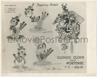 3y0164 FRANK THOMAS/OLLIE JOHNSTON signed 11x14 model sheet 1940 sketches for Disney's Pinocchio!
