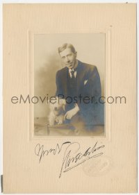 3y0489 GEORGE ARLISS photo on signed 7x10 mat 1920s portrait by Champlain & Farrar!