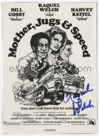 3y0479 RAQUEL WELCH signed 5x7 pressbook ad 1976 cool artwork for Mother, Jugs & Speed!