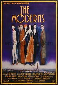 3y0070 MODERNS signed 1sh 1988 by director Alan Rudolph, cool artwork of trendy 1920s people!