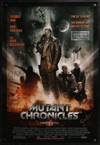 3y0072 MUTANT CHRONICLES signed DS 1sh 2008 by BOTH Ron Perlman AND Anna Walton!