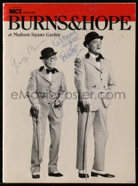 3y0173 BURNS & HOPE AT MADISON SQUARE GARDEN signed stage play souvenir program book 1989 by BOTH!