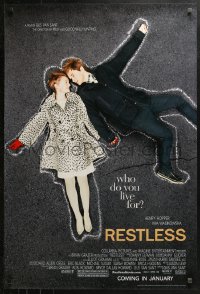 3y0087 RESTLESS signed advance DS 1sh 2011 by director Gus Van Sant, great romantic image!