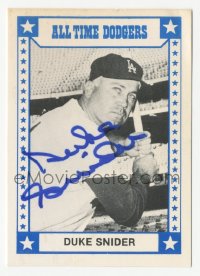 3y0498 DUKE SNIDER signed trading card 1980 the Los Angeles Dodgers baseball Hall of Famer!