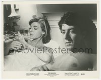 3z0175 GRADUATE 8x10 still 1968 disinterested Anne Bancroft & Dustin Hoffman laying in bed at hotel!