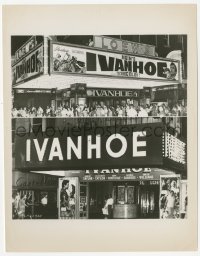 3z0218 IVANHOE 8x10.25 still 1952 two different theater fronts with elaborate displays!
