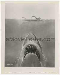 3z0220 JAWS 8x10.25 still 1975 Roger Kastel art of shark attacking naked girl from the posters!