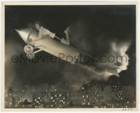 3z0236 JUNE MARLOWE 8x10 still 1920s Independence Day publicity photo on giant rocket by Ray Jones!