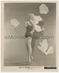 3z0296 MARILYN MONROE 8x10 still 1950s super sexy full-length in skimpy swimsuit & high heels!