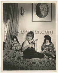 3z0309 MITZI GREEN 8x10.25 still 1931 the child star playing ukulele for her dolls by Richee!