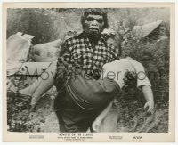 3z0313 MONSTER ON THE CAMPUS 8.25x10 still 1958 Jack Arnold, cool close up of creature carrying girl!