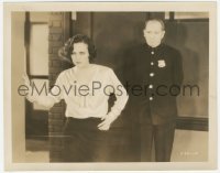3z0347 PAID 8x10.25 still 1930 police officer standing behind angry bad girl Joan Crawford!