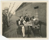 3z0384 RIN-TIN-TIN 8.25x10 still 1926 eating dinner with owner Lee Duncan & Ziegfeld Follies lady!
