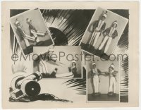 3z0387 ROBERT AGNEW/SALLY STARR 8x10.25 still 1930 wacky montage as toy soldiers + cannon art!