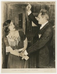 3z0396 SADIE THOMPSON 7.5x9.75 still 1928 c/u of Lionel Barrymore angry with sexy Gloria Swanson!