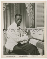 3z0424 SMALL TOWN GIRL 8x10.25 still 1953 wonderful close up of happy Nat King Cole playing piano!
