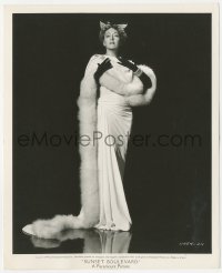 3z0441 SUNSET BOULEVARD 8x10 key book still 1950 full-length image of Gloria Swanson with fur!
