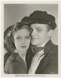 3z0452 TAXI 8x10.25 still 1932 wonderful c/u of beautiful Loretta Young & James Cagney hugging!