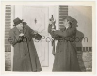 3z0492 WOMAN IN GREEN 8x10.25 still 1945 Nigel Bruce frightened by Basil Rathbone as Sherlock Holmes