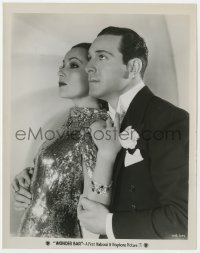 3z0493 WONDER BAR 8x10.25 still 1934 c/u of Ricardo Cortez & Dolores Del Rio in wonderful dress!