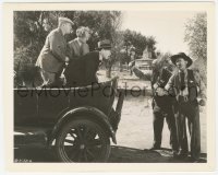 3z0496 YOKE'S ON ME 8x10 key book still 1944 Moe, Larry & Curly's car backfires on sheriff, Stooges!