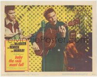 3z0548 BABY THE RAIN MUST FALL LC 1965 best c/u of Steve McQueen playing guitar & singing on stage!