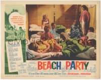 3z0558 BEACH PARTY LC #7 1963 great image of Frankie Avalon & Annette Funicello at slumber party!