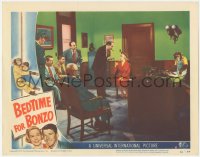 3z0562 BEDTIME FOR BONZO LC #6 1951 Ronald Reagan, Diana Lynn, chimpanzee & others in office!