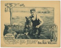 3z0574 BIG STUNT LC 1925 best portrait of Wolfheart the Wonder Dog & Guinn Big Boy Williams!