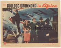 3z0612 BULLDOG DRUMMOND IN AFRICA LC 1938 John Howard & Heather Angel with cops by airplane!