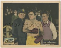 3z0613 BURNING TRAIL LC 1925 close up of boxer William Desmond with his manager and a policeman!