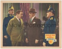 3z0638 CHARLIE CHAN AT THE OLYMPICS LC 1937 detective Warner Oland w/cops & villain C. Henry Gordon