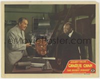 3z0643 CHARLIE CHAN IN THE SECRET SERVICE LC 1943 Sidney Toler laughs at frightened Mantan Moreland!