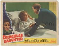 3z0732 DRACULA'S DAUGHTER LC #2 R1949 Otto Kruger begins to realize what Nan Grey's problem is!