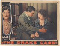 3z0734 DRAKE CASE LC 1929 close up of Robert Frazer grabbing Gladys Brockwell in prison cell!