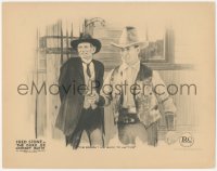 3z0738 DUKE OF CHIMNEY BUTTE LC 1921 cool art of cowboy Fred Stone, directed by Frank Borzage, rare!