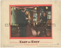 3z0742 EAST OF EDEN LC #6 1955 James Dean watches happy Raymond Massey & Julie Harris at party!