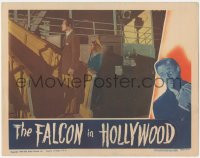 3z0750 FALCON IN HOLLYWOOD LC 1944 detective Tom Conway & Veda Ann Borg about to board ship!
