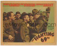 3z0755 FIGHTING 69th LC 1940 Pat O'Brien & others watch Sgt Alan Hale have a talk with James Cagney!