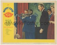 3z0764 FIVE PENNIES LC #7 1959 Bel Geddes & Danny Kaye watches Louis Armstrong play the trumpet!