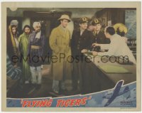 3z0769 FLYING TIGERS LC 1942 John Wayne wearing pith helmet stands in hotel lobby with John Carroll!