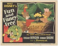 3z0783 FUN & FANCY FREE LC #6 1947 Disney, male bear standing on wheel gives flowers to female bear!